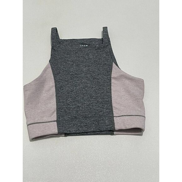 We Over Me Bandier Wip Crop Top Tank Top Colorblock Dark Grey Shale Pink XS - Picture 10 of 10
